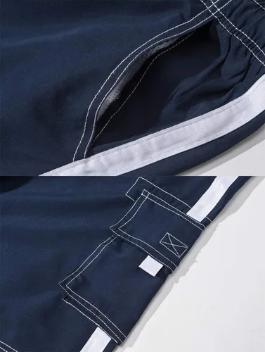 Vista 5 de FASKUNOIE Traje de baño para hombre de secado rápido de 5 y 9 pulgadas con forro de malla