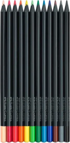 Vista 3 de Faber-Castell Lápices de colores Black Edition, clásicos, suministros para manualidades de primavera