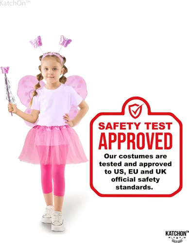 Vista 8 de KatchOn, Fairy Costume Set For Girls - Pack of 4 Fairy Wings, Butterfly Headband and Wand, Fairy Accessories for Girls