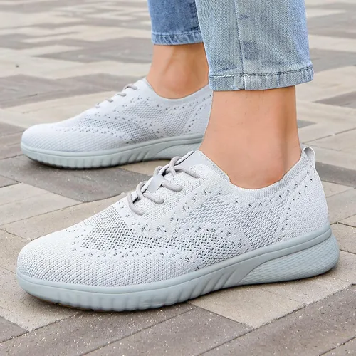 Vista 5 de TIOSEBON Zapatos deportivos Oxoford para caminar para hombre, zapatos casuales de malla de trabajo