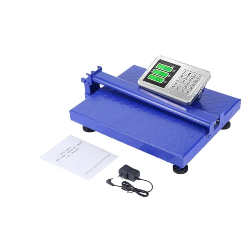 Vista 9 de TUFFIOM Báscula electrónica de plataforma digital de 661 libras, básculas de piso plegables azules resistentes, pantalla LCD de alta definición