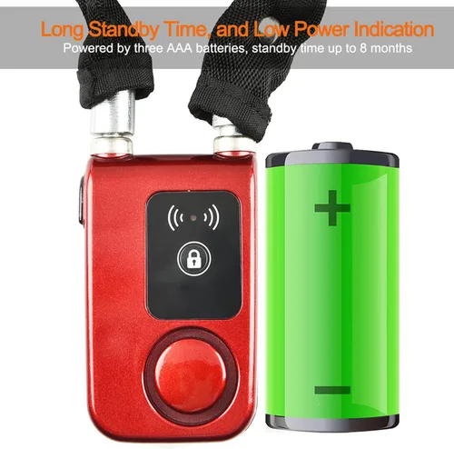 Vista 7 de Cerradura de cadena Bluetooth, cerradura de cadena antirrobo inteligente con control de aplicación iOS/Android para bicicleta, motocicleta y puerta