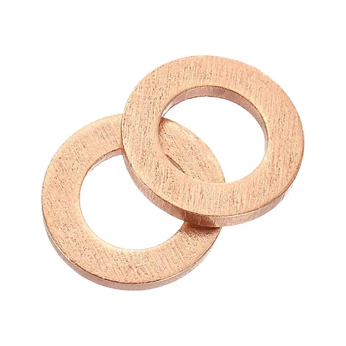 Vista 37 de uxcell Arandela plana M4, 36 piezas de arandelas planas de anillo de cobre de 8 mm DE 1 mm de espesor Junta de sello de metal para tornillos