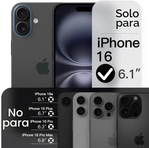 Vista 2 de JETech Funda magnética delgada para iPhone 16, color negro