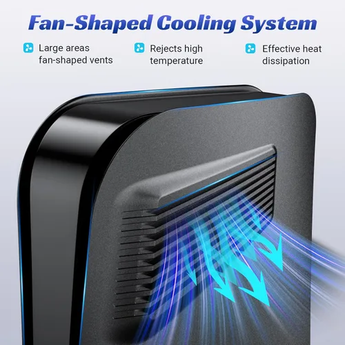 Vista 3 de TESSGO PS 5 Plates with Cooling Vent for Disc Edition, PS 5 Console Cover Plates Faceplate, Hard Shockproof Anti-Scratch Dustproof ABS Replacement