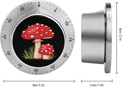 Vista 2 de Magic Mushrooms - Temporizador de cocina con respaldo magnético para cocina y trabajo