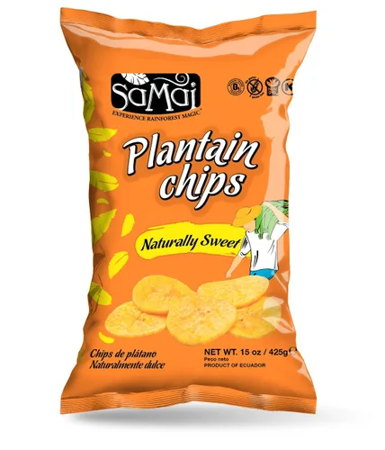 Vista 27 de SAMAI Chips de plátano de chile de 2.65 onzas, paquete de 15 unidades, totalmente naturales, sin OMG, sin gluten y Kosher