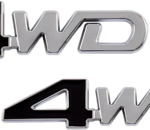 Vista 4 de 2 unidades 4WD negro/cromo aleación de aluminio auto parachoques parachoques parachoques etiqueta adhesivo (negro plateado)