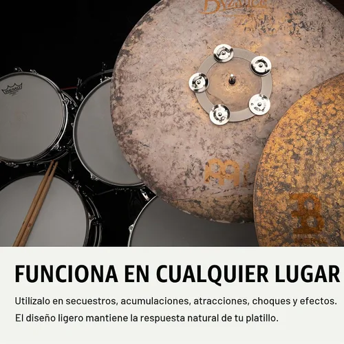 Vista 3 de Meinl Platillos Ching Ring Pandereta Jingle Efecto - NO HECHO EN CHINA Hihat/Crash/Ride/Stack/Effects, Stainless Steel, Bright Tone, No