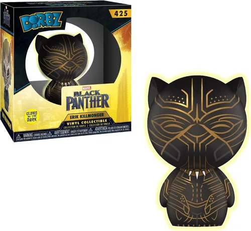 Vista 2 de Funko Dorbz: Black Panther Movie - Figura coleccionable de Erik Killmonger Yellow Glow