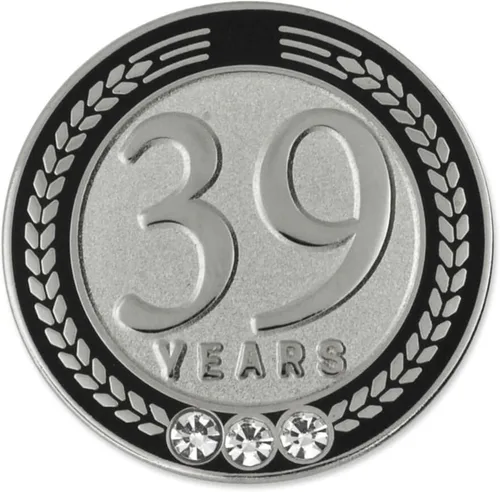 Vista 21 de PinMart Years of Service Award Employee Recognition Gift Pin de solapa - Negro