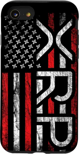 Vista 18 de iPhone 16 XRP Crypto - XRP criptomoneda - Bandera americana - Funda XRP