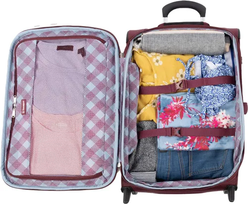 Vista 6 de Travelpro Maxlite 5 Softside - Equipaje vertical expandible de 2 ruedas, maleta ligera, para hombres y mujeres, Borgoña
