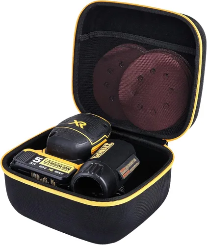 Vista 9 de khanka Estuche rígido de viaje compatible con lijadora orbital DEWALT 20V MAX (DCW210B), solo funda