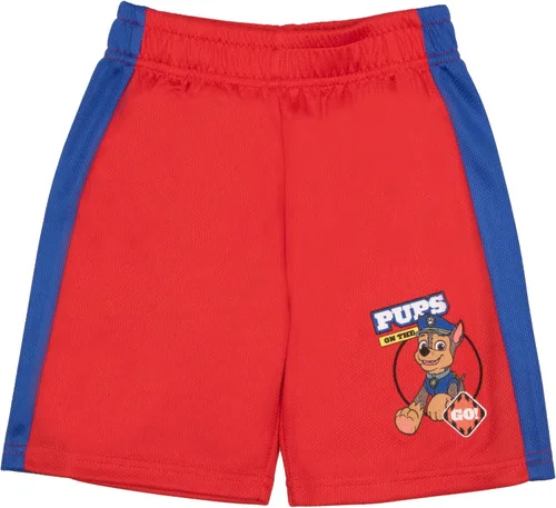 Vista 4 de Nickelodeon Paw Patrol Pups To The Rescue - Conjunto de 3 piezas para niños, camiseta de manga corta, pantalones cortos y pantalones deportivos