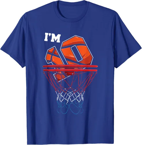 Vista 21 de Camiseta de regalo de cumpleaños con red de baloncesto de 10 años, Negro