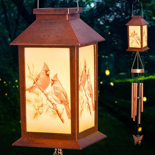 Vista 8 de JOBOSI Ramo de la madre, carillón de viento conmemorativo con tubo negro, regalos decorativos, adecuado para interiores y exteriores, perfecto