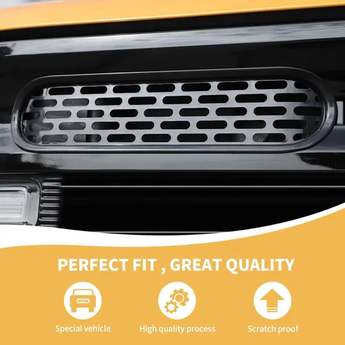 Vista 4 de RAZPOY Para insertos de parrilla de malla Bronco, 6 piezas de cubierta protectora de rejilla frontal con clip compatible con accesorios exteriores