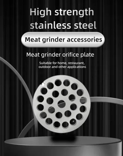 Vista 3 de Discos de Placas de Cuchillas para Moledora de Carne de Acero Inoxidable #12 Compatibles con Picadora de Alimentos FGA y Hobart, Cabelas, Weston