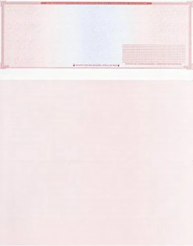 Vista 19 de 50 cheques en blanco de alta seguridad - Comprobaciones de computadora para QuickBooks en la parte superior (marrón laberintado) Peso del papel # 70