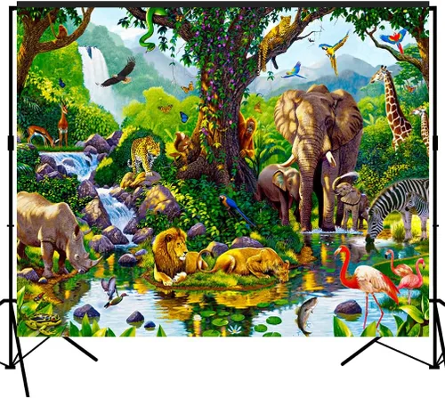 Vista 15 de Fondo Escénico de Animales Polares Grande Banner Estudio Fotografía Fondo de cabina de fotos 7x6feet #2190