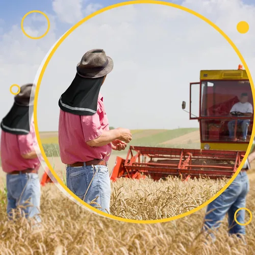 Vista 6 de Sintege 4 Piezas de Sombrero con Visera para Protección Solar para Cuello Sombrero de Enfriamiento Gorra para la Cabeza