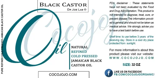 Vista 2 de Dr Joe Lab Aceite de semilla de ricino negro jamaicano a granel de 32 onzas puro natural parcialmente filtrado en frío prensado en frío refinado sin