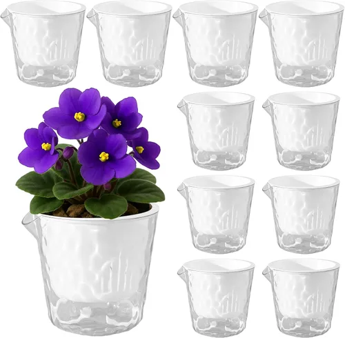 Vista 13 de Macetas de 6.5 pulgadas con riego automático para plantas de interior, paquete de 6 unidades, maceta para violeta africana, macetas con riego Blanco