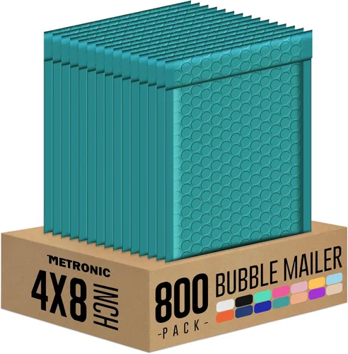 Vista 8 de Metronic Sobres de burbujas negros de 4 x 8 pulgadas, paquete de 50 bolsas
