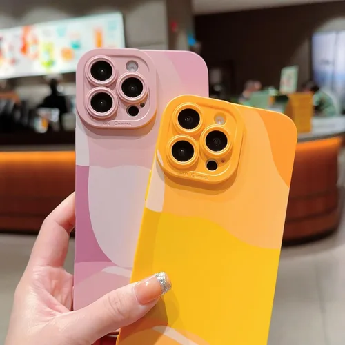 Vista 6 de Compatible con iPhone 16 Pro Max Funda, Patrón de Arte Pintado Lindo Protección Completa de Lente de Cámara Funda de Teléfono Delgada Suave