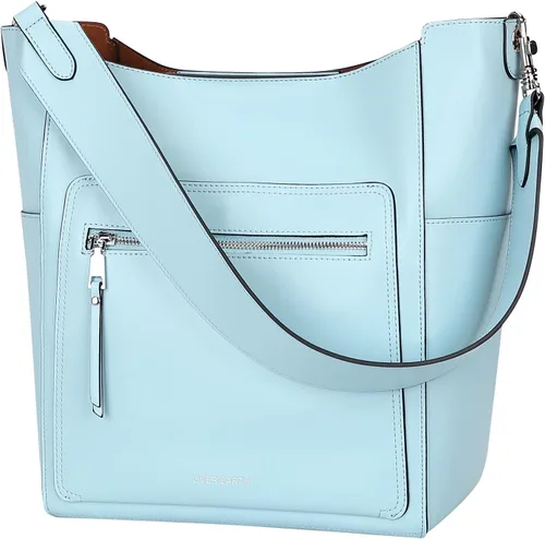 Vista 2 de Over Earth Bolsos de cuero para mujer, bolso de hombro Hobo, bolso de mano para mujer