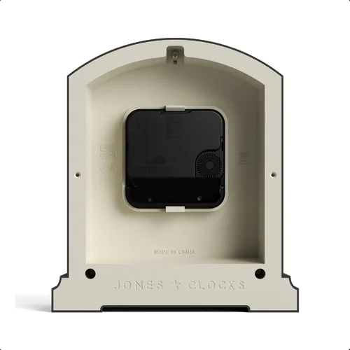 Vista 6 de JONES CLOCKS® Tavern - Reloj de repisa Diseño moderno de arco superior Verde espárragos Estilo clásico contemporáneo para escritorio, mesa