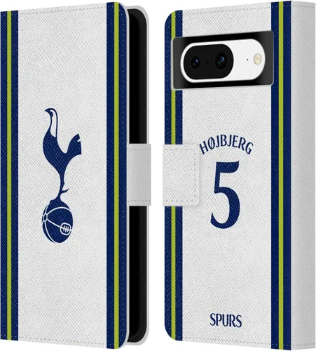 Vista 8 de Head Case Designs Officially Licensed Tottenham Hotspur F.C. Cristian Romero 2022/23 Players Home Kit Leather Wallet Case Compatible with Google