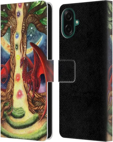 Vista 367 de Head Case Designs Officially Licensed Carla Morrow Galactic Entrancement Dragons Leather Wallet Case Compatible with Samsung Galaxy A07 4G