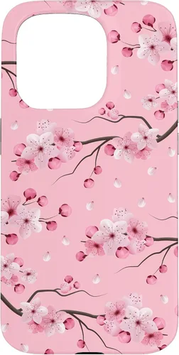 Vista 14 de Japanese Cherry Blossom Floral Flower Pattern Pastel Pink Case for iPhone 17