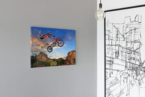 Vista 8 de Póster de motocross Rider Freestyle Stunt - Decoración moderna para habitación, dormitorio, cueva de hombre, sala de juegos, motocross bike póster