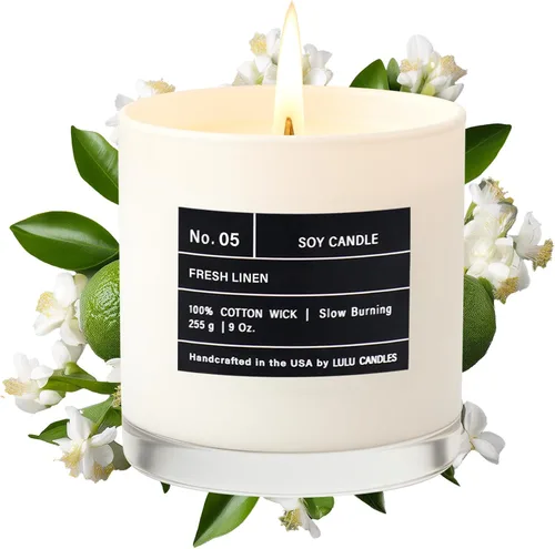 Vista 8 de Lulu Candles After Dark - Teca Caoba Vela Perfumada de Soja de Lujo en Frasco Vertida a Mano en los EE.UU. Altamente Perfumada y Duradera