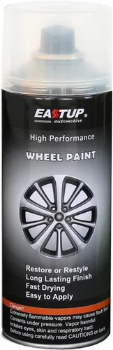 Vista 10 de EASTUP Pintura en aerosol de esmalte acrílico metálico de imitación de plata premium para ruedas - Acabado brillante, alta durabilidad, resistente