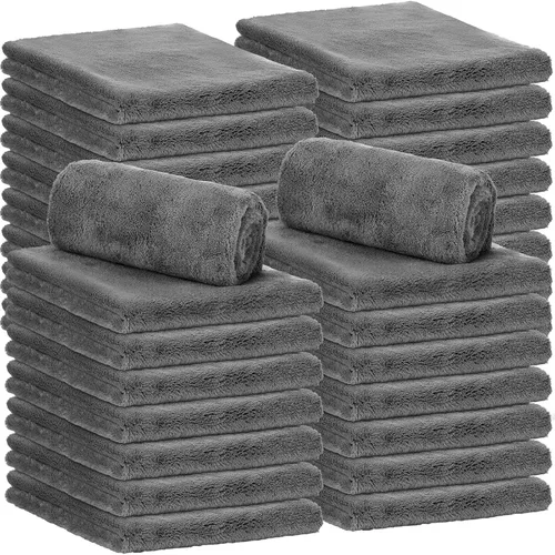 Vista 7 de Shimeyao 30 Pcs 12.5 × 12.5 Inch Microfiber Towels for Cars, Fuchsia