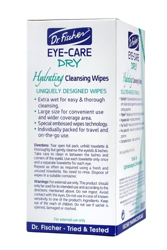 Vista 9 de Dr. Fischer Toallitas para párpados de árbol de té, toallitas suaves para limpieza diaria de ojos y removedor de maquillaje hipoalergénico