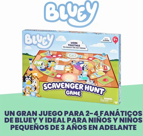 Vista 6 de Bluey Juego de mesa de búsqueda del tesoro, juego cooperativo con 4