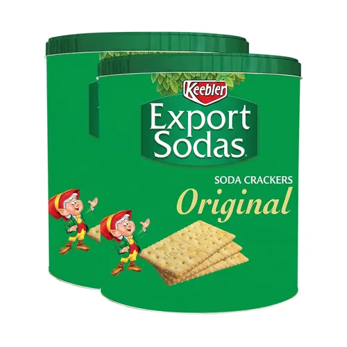 Vista 12 de Keebler Export Sodas Soda Crackers, Galletas de Sopa, Snacks para el Almuerzo, Original, Lata de 28oz (1 Lata)