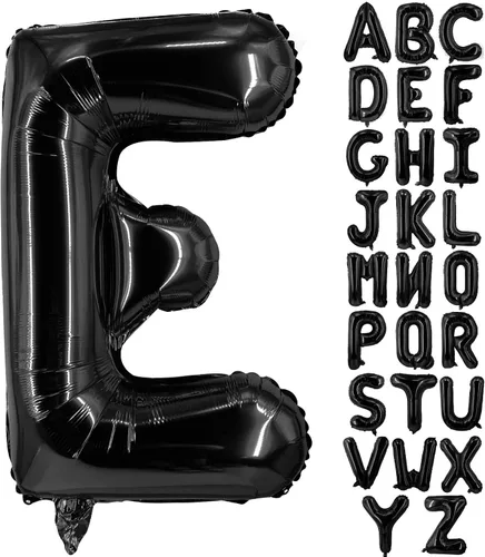Vista 15 de Lovoir Globos grandes de 40 pulgadas con letras B negras de gran tamaño, globo de helio de aluminio de Mylar para decoración de fiesta