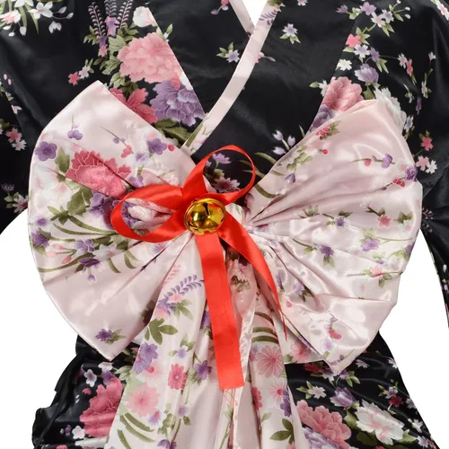 Vista 6 de Sheface Disfraz de Lolita para mujer, estilo kimono japonés, disfraz de anime