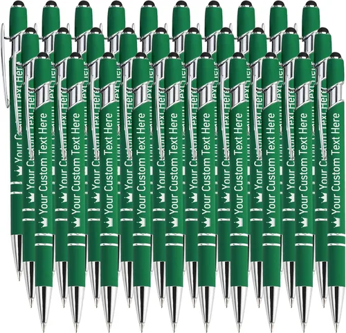 Vista 28 de STREADVE Bolígrafos personalizados personalizados con nombre grabado, logotipo, texto, bolígrafos de escritura suave, regalo personalizado para Negro