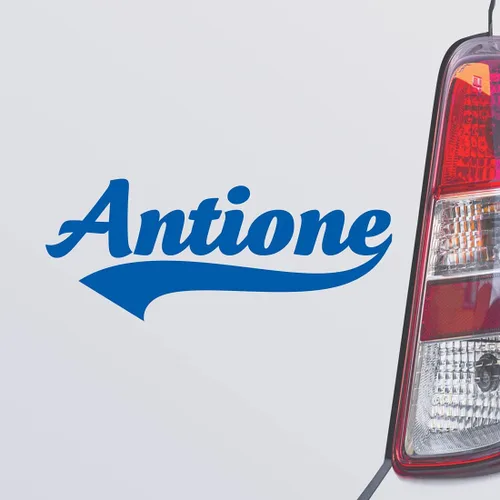 Vista 4 de Antione Name Black Color Car Laptop Wall Bumper Decal Sticker, DesL44