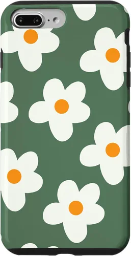 Vista 12 de Retro 60s flower vintage floral pattern sage green Groovy Case for iPhone 16
