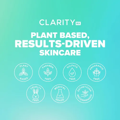 Vista 6 de ClarityRx Dosis diaria de suero facial hidratante de ácido hialurónico de agua, tratamiento hidratante diario natural a base de plantas para piel