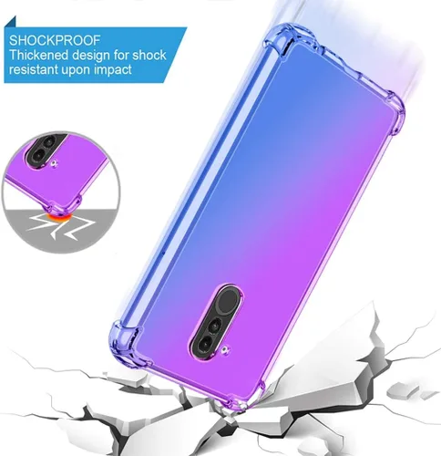 Vista 7 de Funda para Mate 20 Lite, SNE-LX3, funda transparente con bonito degradado, delgada, antiarañazos, flexible, TPU a prueba de golpes, funda protectora