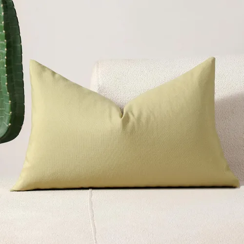 Vista 41 de vctops Fundas de almohada decorativas a cuadros azules de 12 x 20 pulgadas, funda de cojín lumbar de guingán para sofá, dormitorio